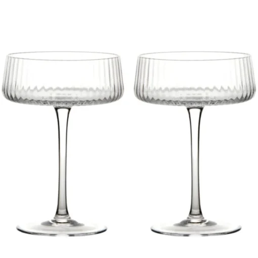 Anton Studio Designs 2-Piece Champagne Saucer Set - Empire