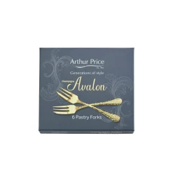 Arthur Price Champagne Avalon Stainless Steel Pastry Forks - Set of 6