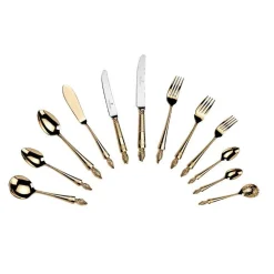 Arthur Price Clive Christian Empire Flame All Gold Fish Knife