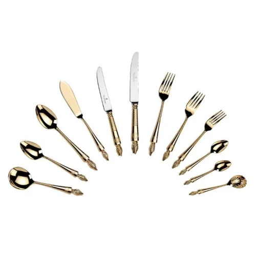 Arthur Price Clive Christian Empire Flame All Gold Caviar Spoon