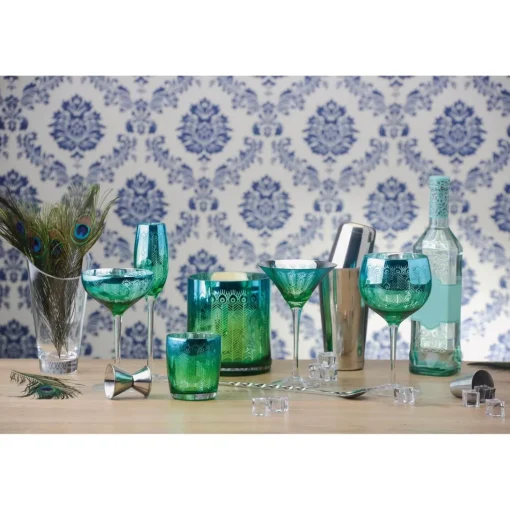 Artland Peacock 2 Piece Champagne Saucer Set