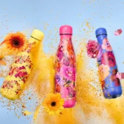 Chilly's 500ml Reusable Water Bottle - Floral Maxi Poppy