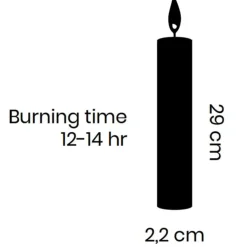 Cidex Rustic Tapered Candle - Olive Green