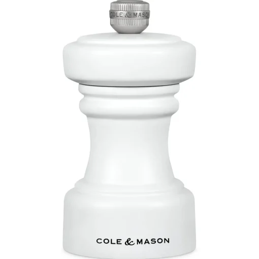 Cole & Mason Hoxton 10.4cm Beech Wood Pepper Mill - White