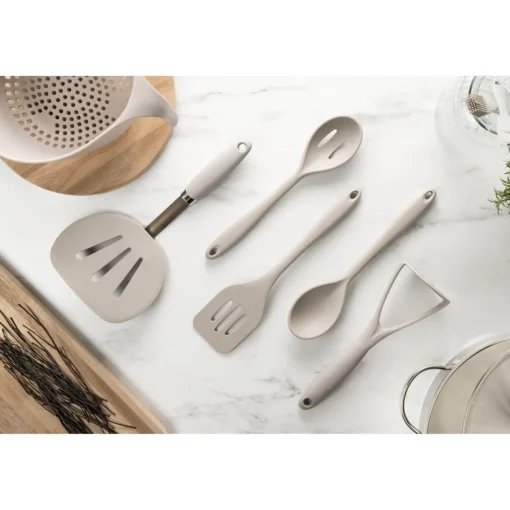 Fusion Twist Silicone Slotted Turner - Grey