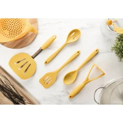 Fusion Twist Silicone Solid Spoon - Yellow