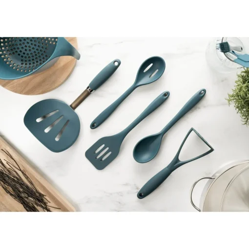 Fusion Twist Silicone Solid Spoon - Blue