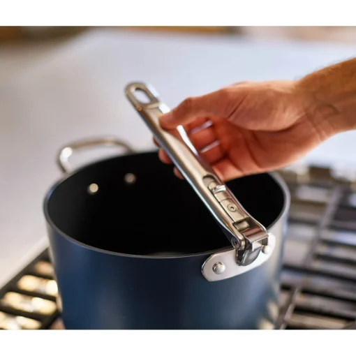 Joseph Joseph Space Folding Handle 4-Piece Saucepan & Frying Pan Set - Midnight Blue