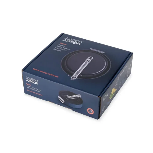 Joseph Joseph Space 2-Piece Non-Stick Folding Handle Frying Pan Set - Midnight Blue