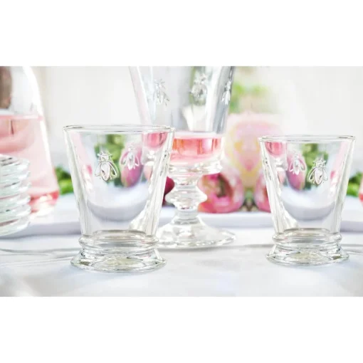 La Rochere Bee Embossed Clear Mini Goblet Tumbler Glass - 185ml