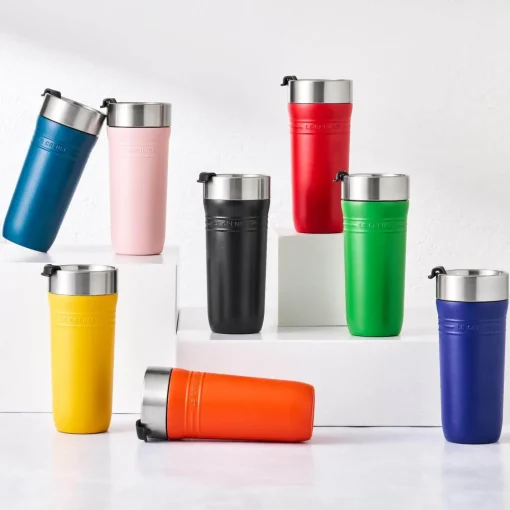 Le Creuset 'On The Go' 350ml Insulated Travel Mug - Cerise