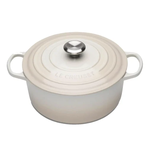Le Creuset Signature Cast Iron 22cm Round Casserole - Meringue