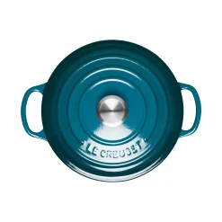 Le Creuset Signature Cast Iron 24cm Round Casserole - Deep Teal
