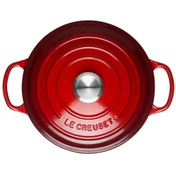 Le Creuset Signature Cast Iron 20cm Round Casserole - Cerise