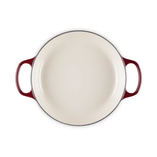 Le Creuset Signature Cast Iron 26cm Shallow Round Casserole - Garnet
