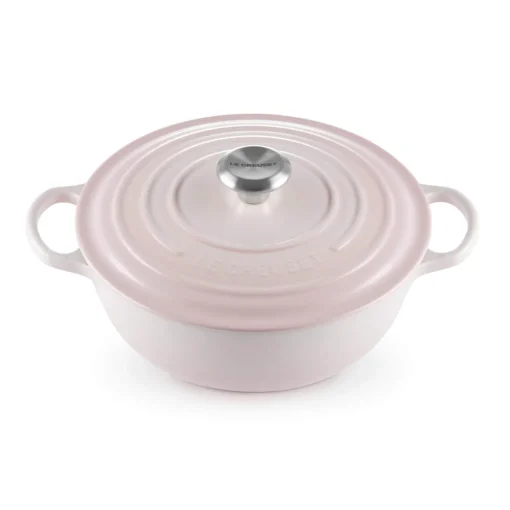 Le Creuset Signature Cast Iron 24cm Soup Pot - Shell Pink