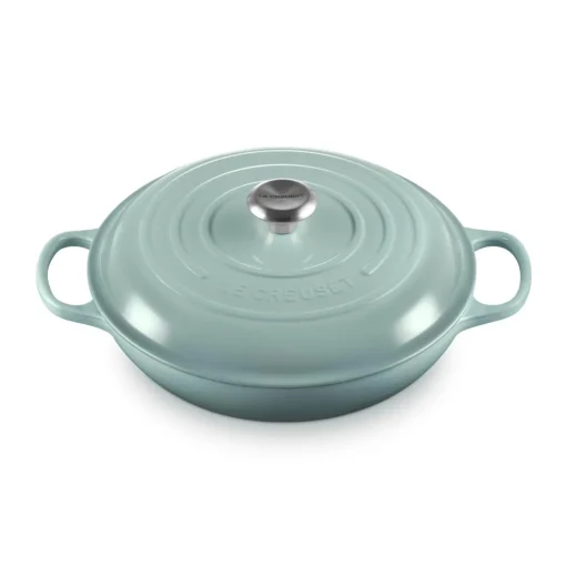 Le Creuset Signature Cast Iron 30cm Shallow Casserole - Sea Salt