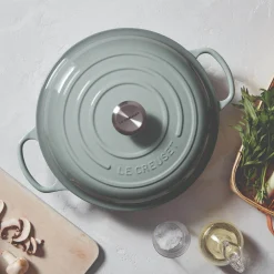 Le Creuset Signature Cast Iron 30cm Shallow Casserole - Sea Salt