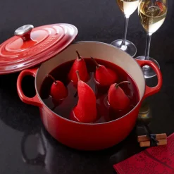 Le Creuset Signature Cast Iron 20cm Round Casserole - Cerise