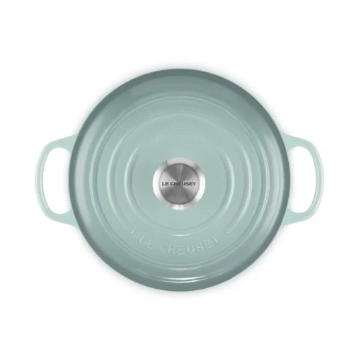 Le Creuset Signature 24cm Cast Iron Round Casserole - Sea Salt