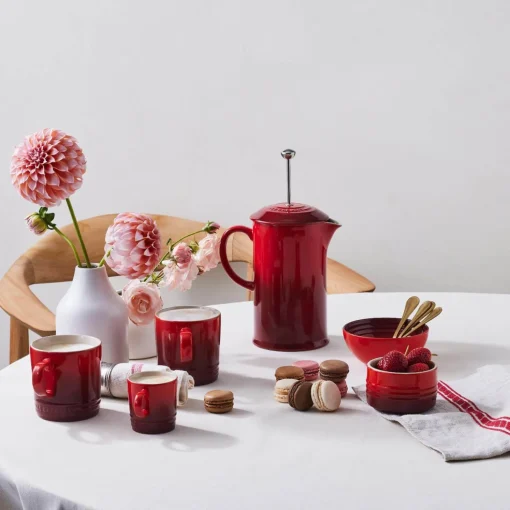 Le Creuset Stoneware Cafetiere - Cerise