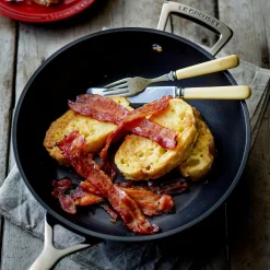 Le Creuset Toughened Non-Stick Deep Frying Pan With Helper Handle - 30cm