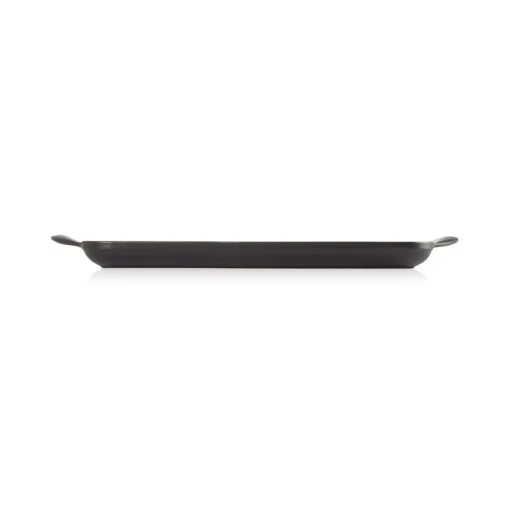 Le Creuset Traditional Cast Iron 32cm Rectangular Grill - Satin Black