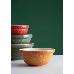 Mason Cash In The Forest 24cm Stoneware Mixing Bowl - Orange, Bear