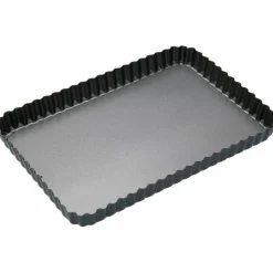 Masterclass Non-Stick Rectangle Fluted Quiche Tin - 31cm