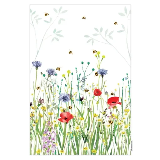 National Trust 100% Organic Cotton Tea Towel - Bees