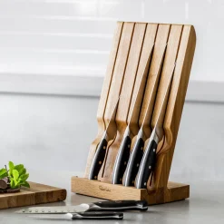 Robert Welch Professional V Angle 7-Piece Knife Block & Signature Handheld Sharpener Set
