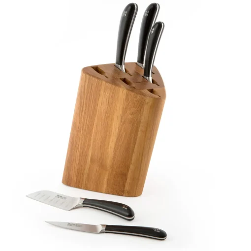 Robert Welch Signature Prism 7-Piece Knife Block & Handheld Sharpener Set