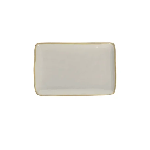 Rose & Tulipani Concerto Grigio Perla Pearl Grey Rectangular Tray - 20cm x 13cm
