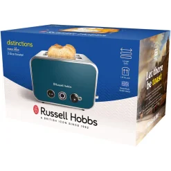 Russell Hobbs Distinctions 2 Slice Toaster - Ocean Blue