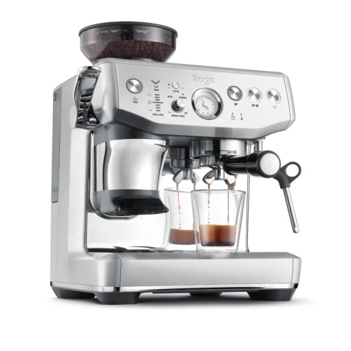 Sage Appliances SES876BSS Barista Express Impress Bean-to-Cup Espresso Coffee Machine - Silver