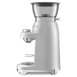Smeg EMC02BLMUK Mini Pro Espresso Matte Black Coffee Machine & CGF02SSUK Mini Pro Stainless Steel Coffee Grinder