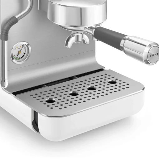 Smeg EMC02BLMUK Mini Pro Espresso Matte Black Coffee Machine & CGF02SSUK Mini Pro Stainless Steel Coffee Grinder