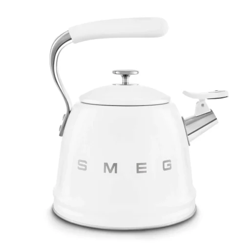 Smeg 50's Retro Style WKF01 Whistling Stove Top Kettle - White