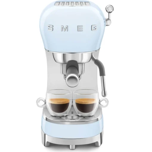 Smeg 50's Style Retro ECF02 Espresso Coffee Machine - Pastel Blue