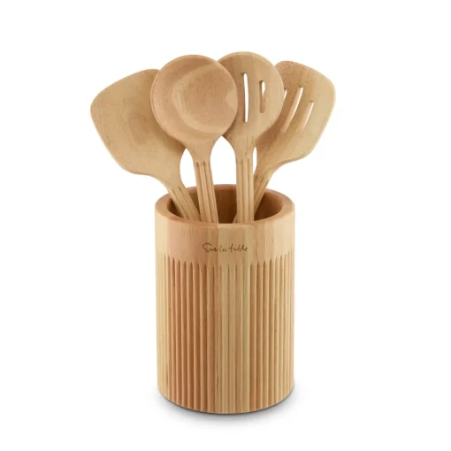 Sur La Table Colour Me Happy 4-Piece Utensil Set With Holder