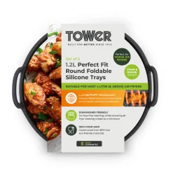 Tower Air Fryer Round Foldable Trays - Pack of 2