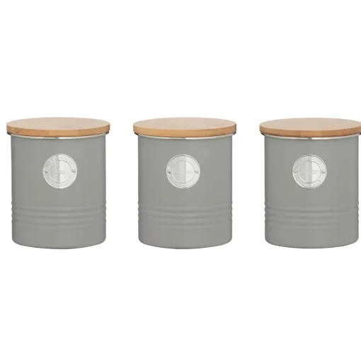 Typhoon Living 3 Piece Canister Set - Grey