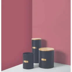 Typhoon Living 3 Piece Canister Set - Otto Black