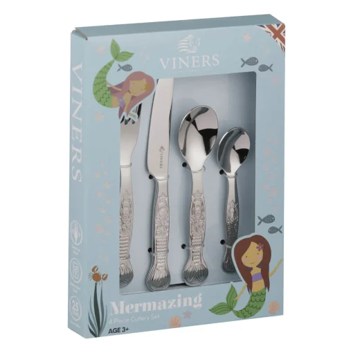 Viners Mermazing 4-Piece Childrens Cutlery Set