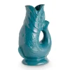 Wade Fish Earthenware 0.6 Litre Gluggle Jug - Agave