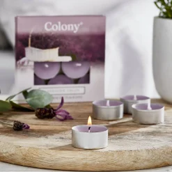 Wax Lyrical Colony Pack of 9 Scented Tealights - Lavender Fields