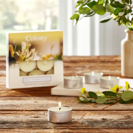 Wax Lyrical Colony Pack of 9 Scented Tealights - Sweet Honeysuckle