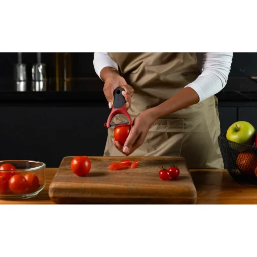 Zyliss Eco Handle Y Soft Skin Peeler - Red